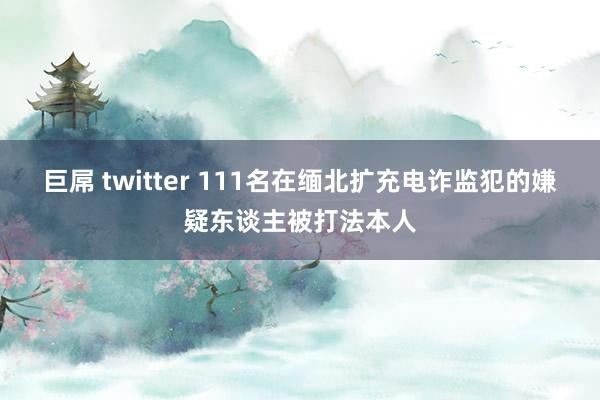 巨屌 twitter 111名在缅北扩充电诈监犯的嫌疑东谈主被打法本人