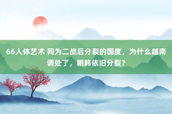 66人体艺术 同为二战后分裂的国度，为什么越南调处了，朝韩依旧分裂？