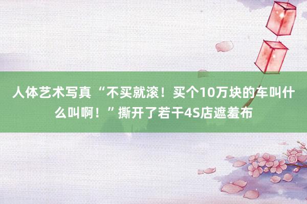 人体艺术写真 “不买就滚！买个10万块的车叫什么叫啊！”撕开了若干4S店遮羞布