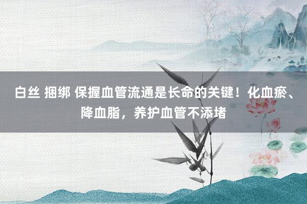 白丝 捆绑 保握血管流通是长命的关键！化血瘀、降血脂，养护血管不添堵