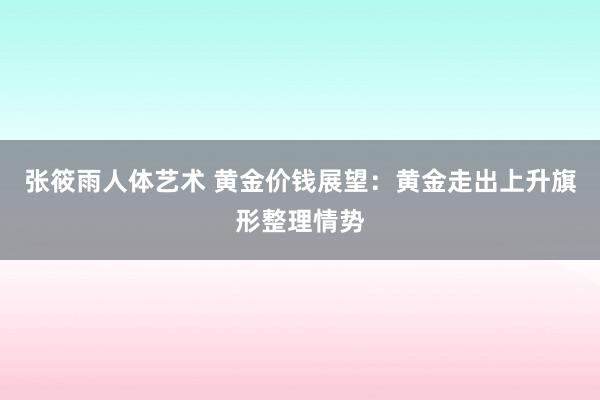 张筱雨人体艺术 黄金价钱展望：黄金走出上升旗形整理情势