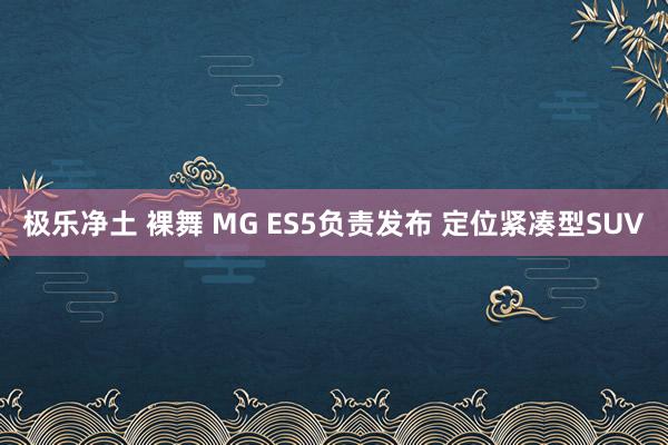 极乐净土 裸舞 MG ES5负责发布 定位紧凑型SUV