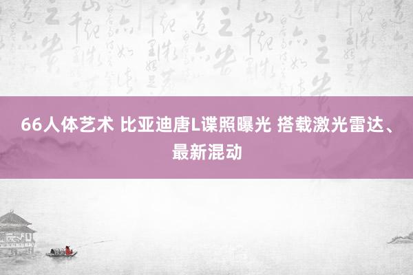 66人体艺术 比亚迪唐L谍照曝光 搭载激光雷达、最新混动