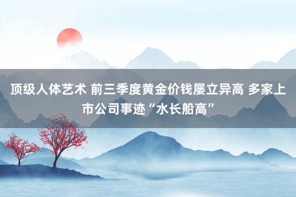 顶级人体艺术 前三季度黄金价钱屡立异高 多家上市公司事迹“水长船高”