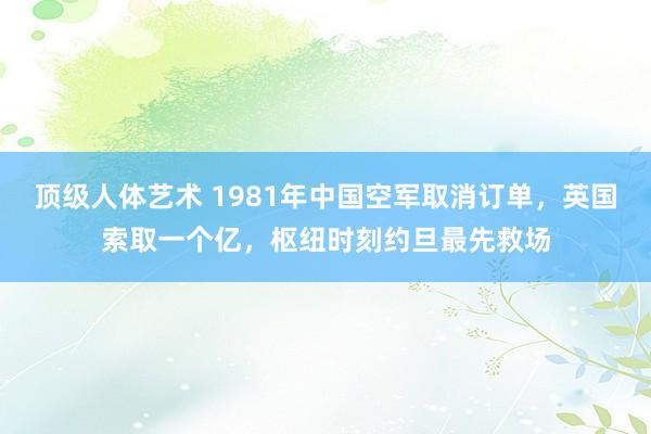 顶级人体艺术 1981年中国空军取消订单，英国索取一个亿，枢纽时刻约旦最先救场