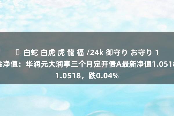 ✨白蛇 白虎 虎 龍 福 /24k 御守り お守り 10月28日基金净值：华润元大润享三个月定开债A最新净值1.0518，跌0.04%