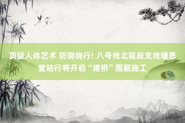 顶级人体艺术 防御绕行! 八号线北延段支线缅思堂站行将开启“建桥”围蔽施工