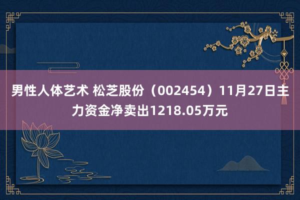 男性人体艺术 松芝股份（002454）11月27日主力资金净卖出1218.05万元