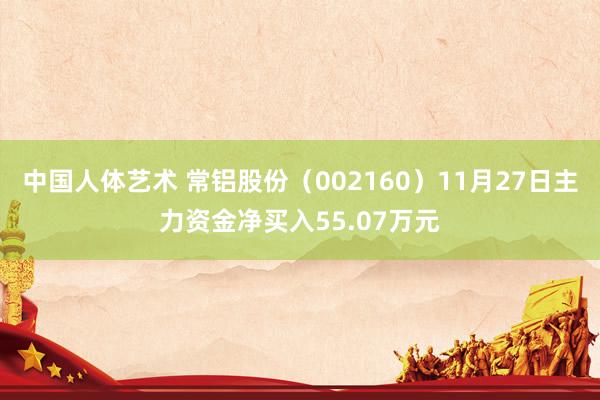 中国人体艺术 常铝股份（002160）11月27日主力资金净买入55.07万元