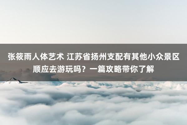 张筱雨人体艺术 江苏省扬州支配有其他小众景区顺应去游玩吗？一篇攻略带你了解