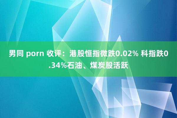 男同 porn 收评：港股恒指微跌0.02% 科指跌0.34%石油、煤炭股活跃