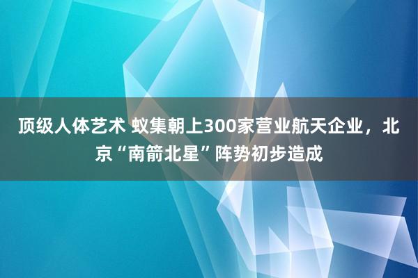 顶级人体艺术 蚁集朝上300家营业航天企业，北京“南箭北星”阵势初步造成