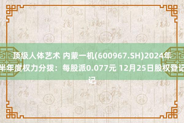 顶级人体艺术 内蒙一机(600967.SH)2024年半年度权力分拨：每股派0.077元 12月25日股权登记