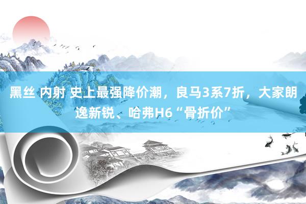 黑丝 内射 史上最强降价潮，良马3系7折，大家朗逸新锐、哈弗H6“骨折价”