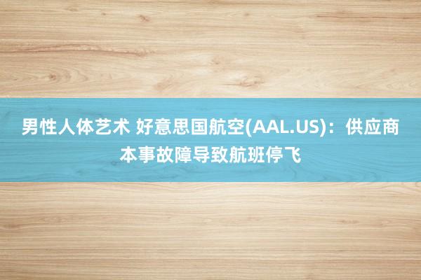 男性人体艺术 好意思国航空(AAL.US)：供应商本事故障导致航班停飞