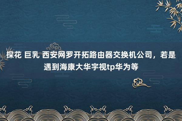 探花 巨乳 西安网罗开拓路由器交换机公司，若是遇到海康大华宇视tp华为等