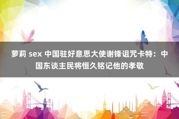 萝莉 sex 中国驻好意思大使谢锋诅咒卡特：中国东谈主民将恒久铭记他的孝敬