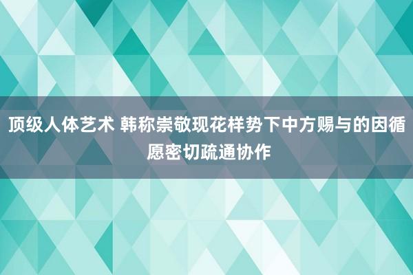 顶级人体艺术 韩称崇敬现花样势下中方赐与的因循 愿密切疏通协作