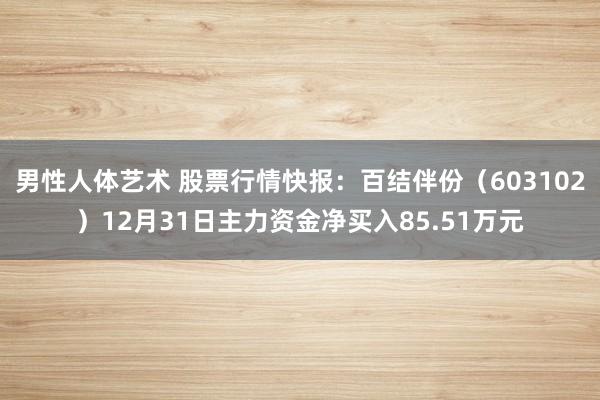 男性人体艺术 股票行情快报：百结伴份（603102）12月31日主力资金净买入85.51万元