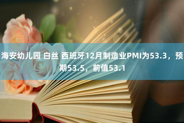 海安幼儿园 白丝 西班牙12月制造业PMI为53.3，预期53.5，前值53.1