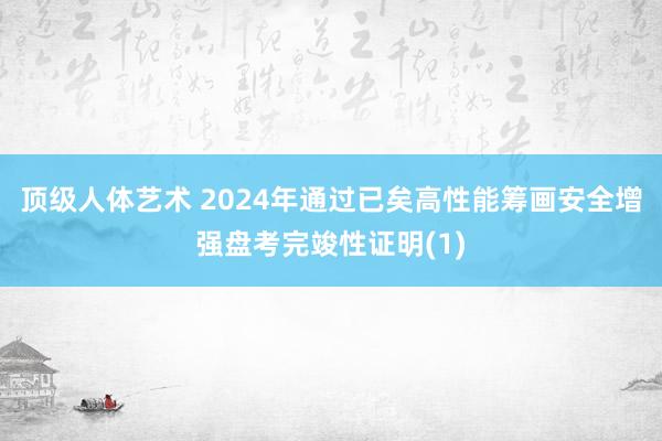 顶级人体艺术 2024年通过已矣高性能筹画安全增强盘考完竣性证明(1)