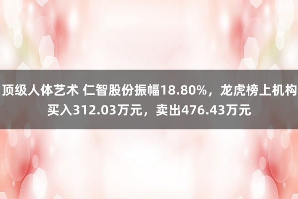 顶级人体艺术 仁智股份振幅18.80%，龙虎榜上机构买入312.03万元，卖出476.43万元