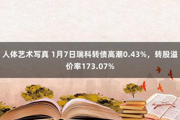 人体艺术写真 1月7日瑞科转债高潮0.43%，转股溢价率173.07%