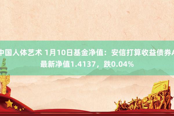 中国人体艺术 1月10日基金净值：安信打算收益债券A最新净值1.4137，跌0.04%