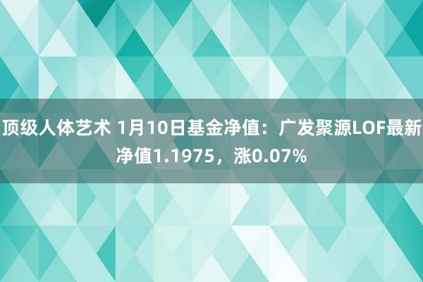 顶级人体艺术 1月10日基金净值：广发聚源LOF最新净值1.1975，涨0.07%