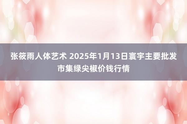 张筱雨人体艺术 2025年1月13日寰宇主要批发市集绿尖椒价钱行情