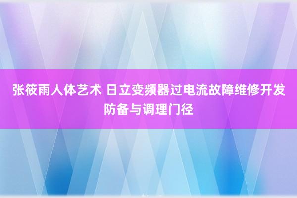 张筱雨人体艺术 日立变频器过电流故障维修开发防备与调理门径